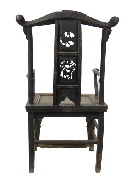 A Pair of Government Official Hat Antique Chinese Armchair