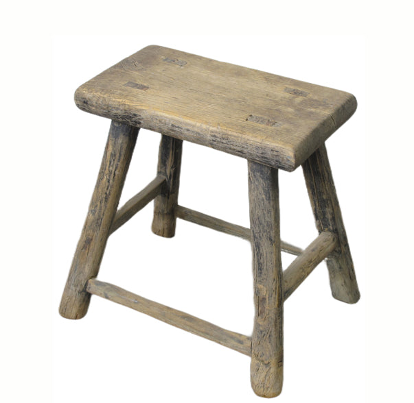 Small Vintage Chinese Farmer's Stool or Accent Table