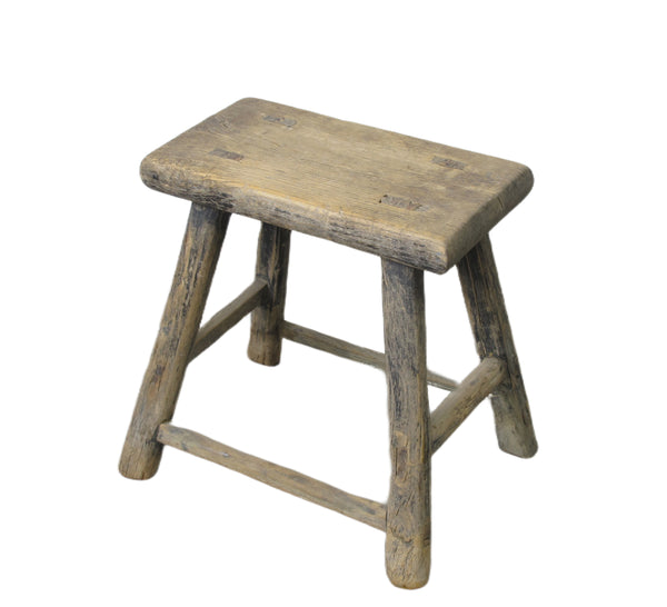 Small Vintage Chinese Farmer's Stool or Accent Table