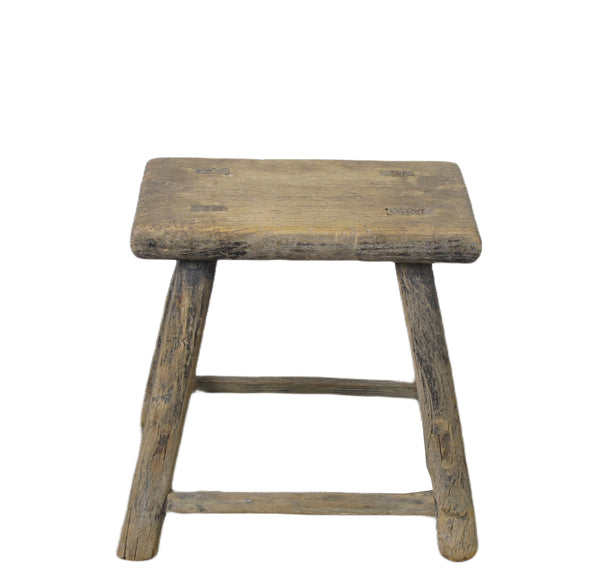 Small Vintage Chinese Farmer's Stool or Accent Table