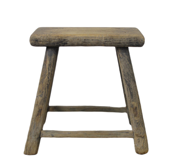 Small Vintage Chinese Farmer's Stool or Accent Table
