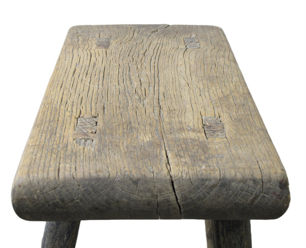 Small Vintage Chinese Farmer's Stool or Accent Table