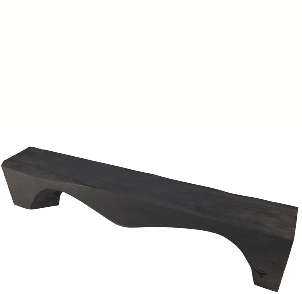 Z-94" Inch Long Black Modern Sculptural Bench 22