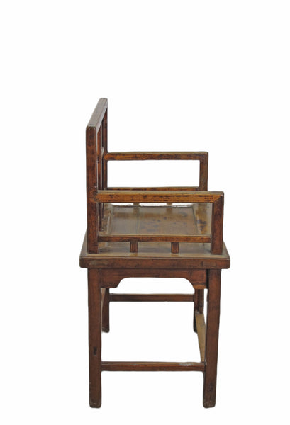 Hand Carved Back Chinese Antique Arm Chairs - Set of 2