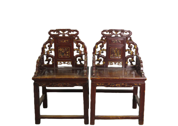 Antique Chinese Taishi Chairs, A Set of 4