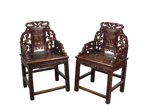 Pair Antique Chinese Taishi Chairs 1
