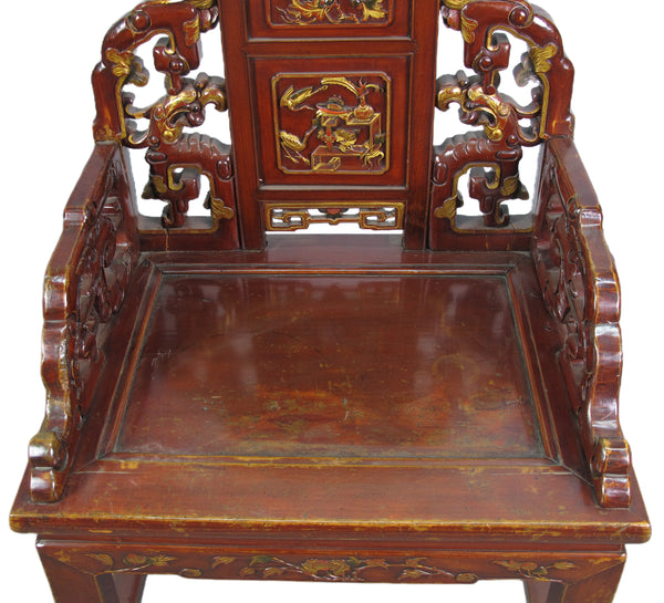 Antique Chinese Taishi Chairs, A Set of 4