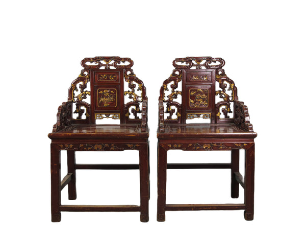 Antique Chinese Taishi Chairs, A Set of 4