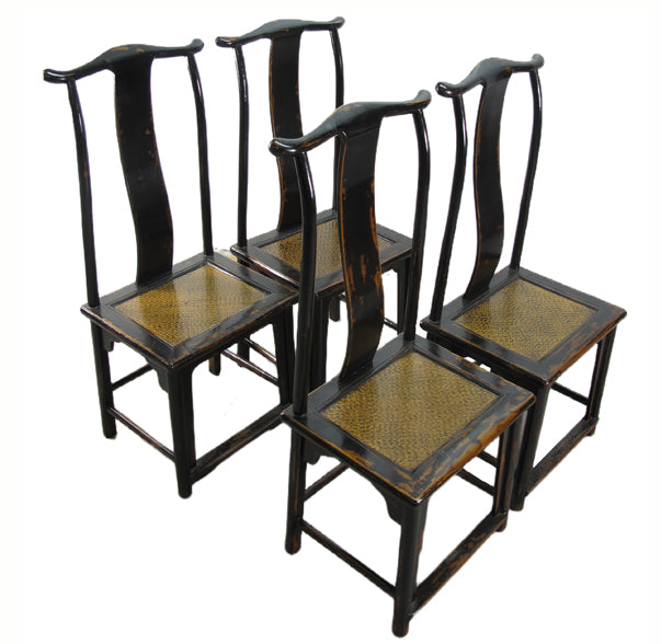 Black Vintage Chairs, Set of 4