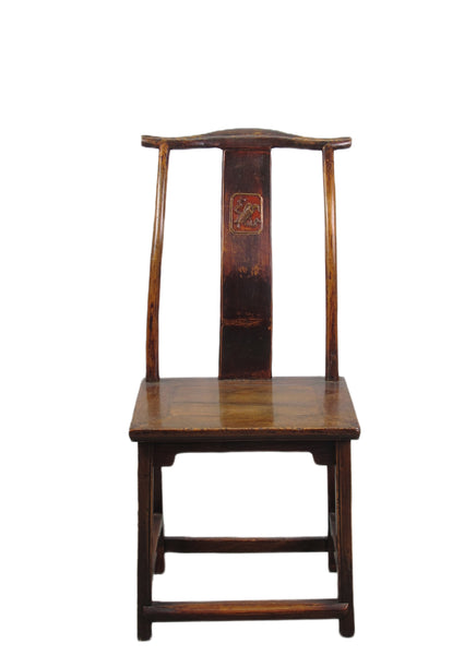 Antique High Yoke Back with Hand Carved Back