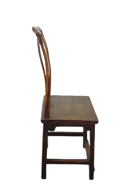 Antique High Yoke Back with Hand Carved Back