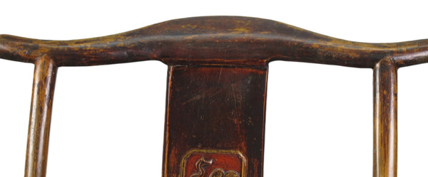 Antique High Yoke Back with Hand Carved Back