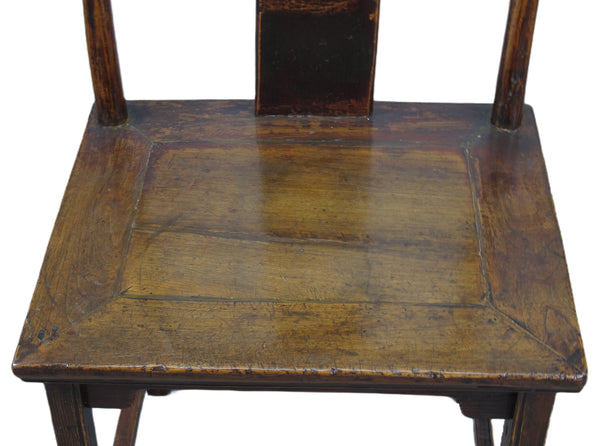 Antique High Yoke Back with Hand Carved Back