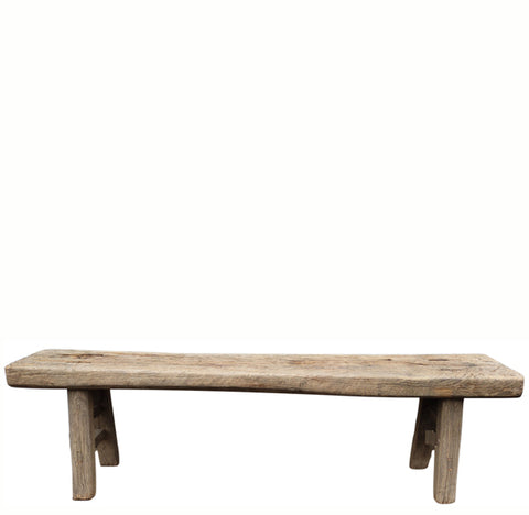 Rusti Naturel Wood Color Antique Chinese Bench