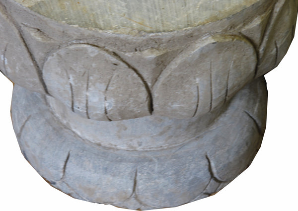 Lotus Leave Stone Garden Stool - Dyag East