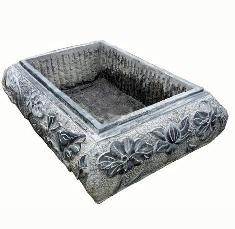 Large Blue Stone Planter/Trough - Dyag East