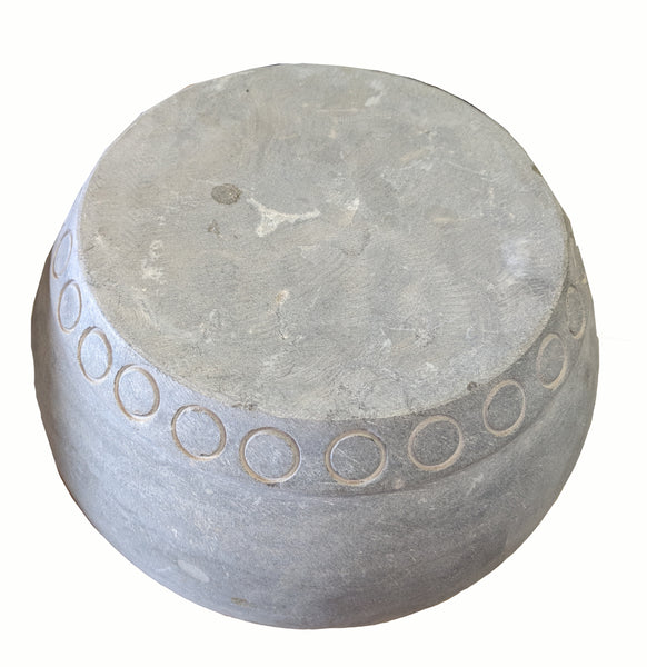 Small Round Stone Pedestal or Stool - Dyag East