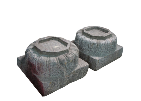 Antique Chinese Hand Carved Stone Pedestal