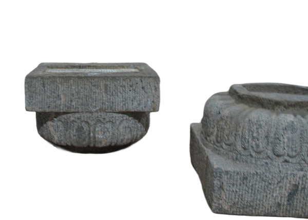 Antique Chinese Hand Carved Stone Pedestal