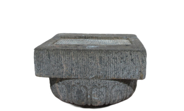 Antique Chinese Hand Carved Stone Pedestal