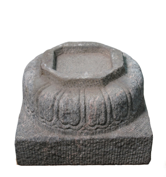 Antique Chinese Hand Carved Stone Pedestal