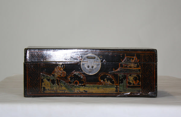 Hand Painted Vintage Chinese Jewelry Box - Dyag East