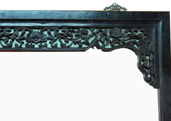 Large Wall Mirror with Hand Carved Frame