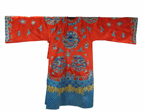Red Vintage Peking Opera Costume - Dyag East