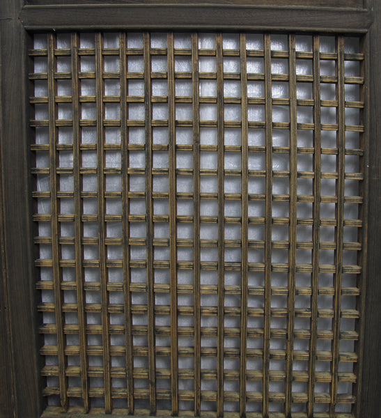 Pair of Antique Chinese Latticed Screen Panel 1