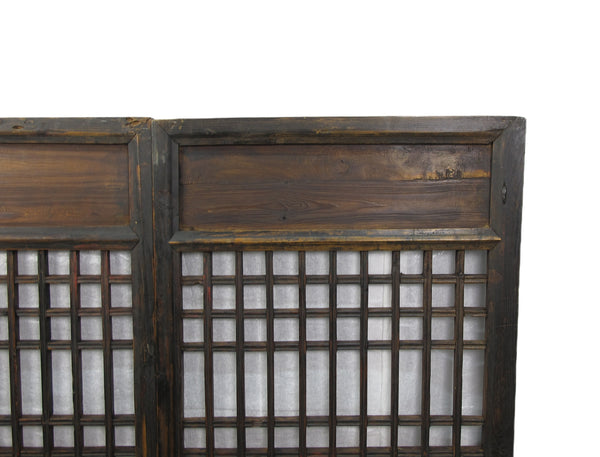 Pair of Vintage Chinese Latticed Screen Panel 1