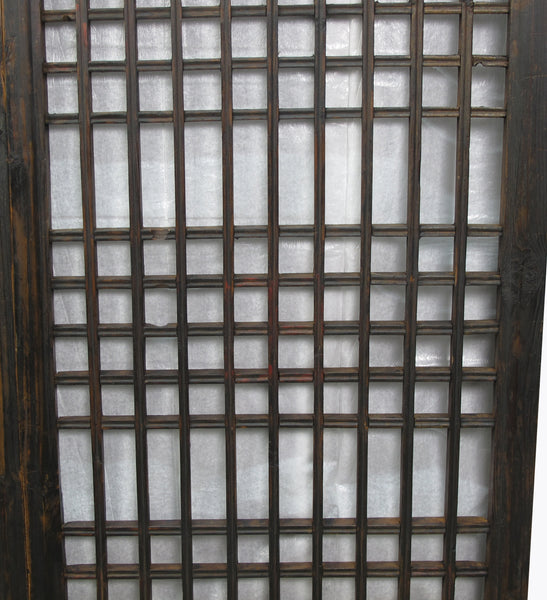 Pair of Vintage Chinese Latticed Screen Panel 1