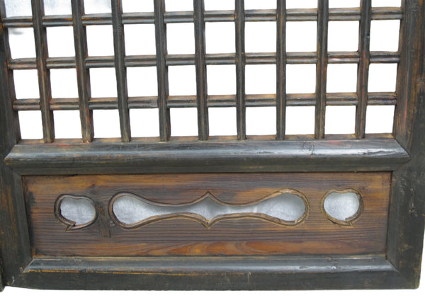 Pair of Vintage Chinese Latticed Screen Panel 1
