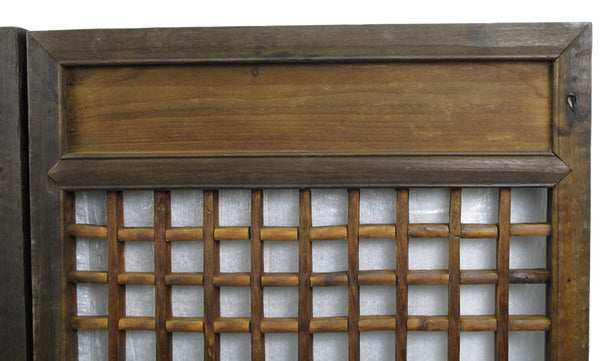 Pair of Vintage Chinese Latticed Screen Panel 6
