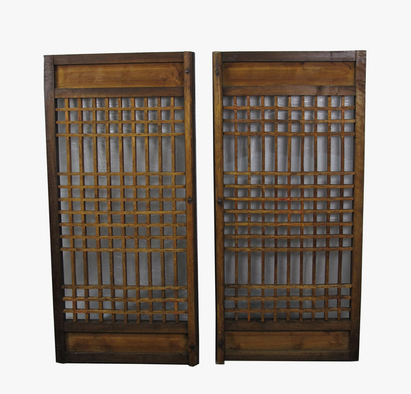 Pair of Vintage Chinese Latticed Screen Panel 6