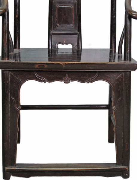 A Pair Antique Chinese Round Back Arm Chairs - Dyag East