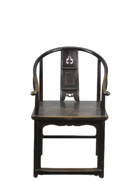 A Pair Antique Chinese Round Back Arm Chairs - Dyag East