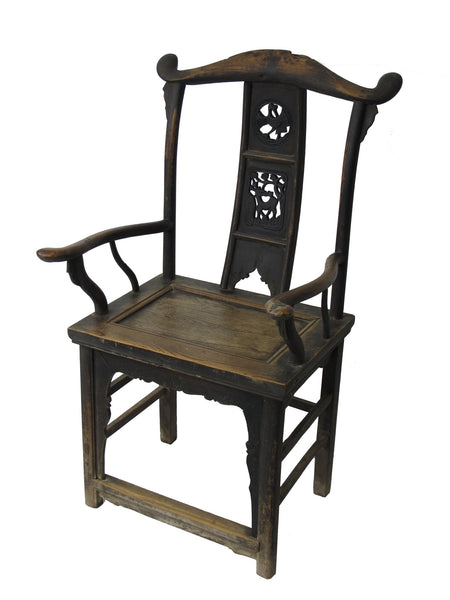 A Pair of Government Official Hat Antique Chinese Armchair - Dyag East
