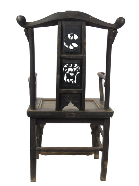A Pair of Government Official Hat Antique Chinese Armchair - Dyag East