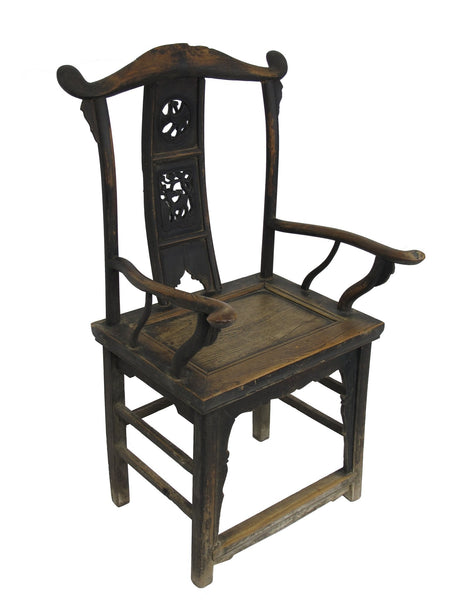 A Pair of Government Official Hat Antique Chinese Armchair - Dyag East