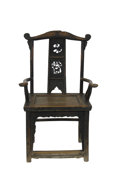 A Pair of Government Official Hat Antique Chinese Armchair - Dyag East