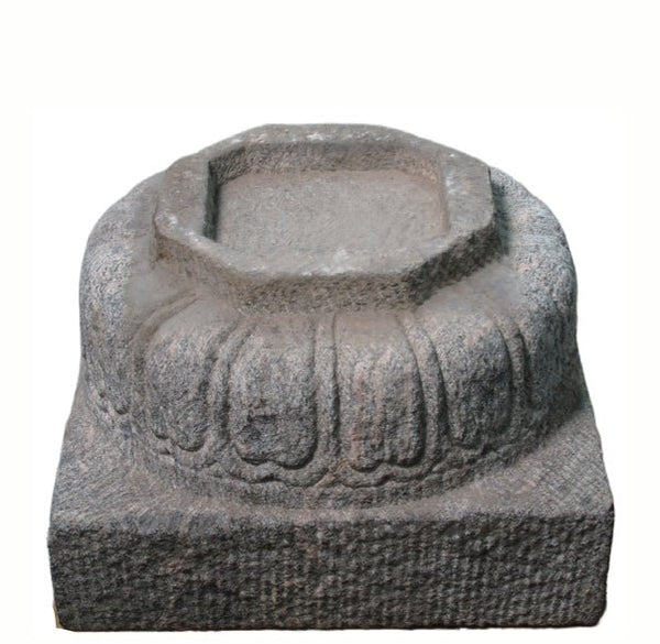 Antique Chinese Hand Carved Stone Pedestal - Dyag East