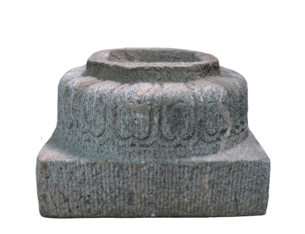Antique Chinese Hand Carved Stone Pedestal - Dyag East