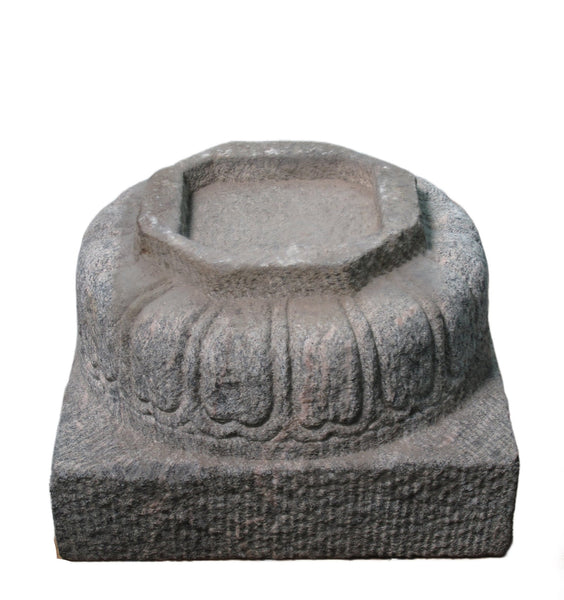 Antique Chinese Hand Carved Stone Pedestal - Dyag East