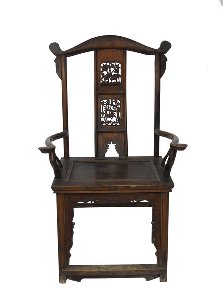 Antique Chinese High York Back Armchair - Dyag East