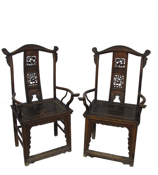 Antique Chinese High York Back Armchair - Dyag East