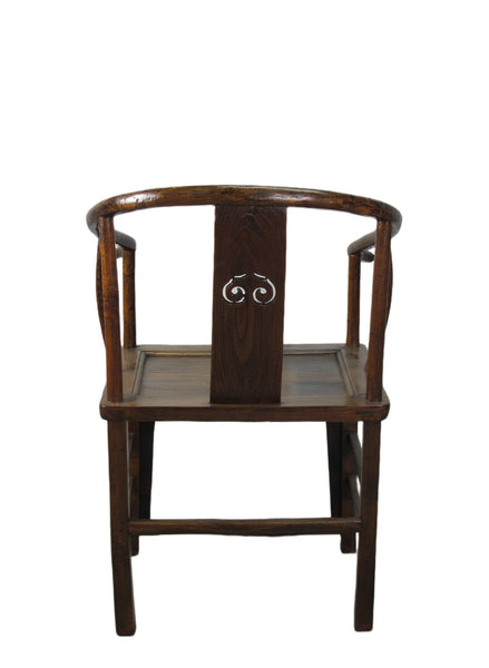 Antique Chinese Round Back Arm Chairs - Dyag East