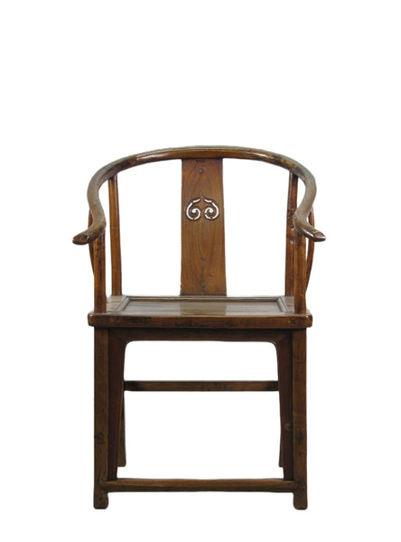 Antique Chinese Round Back Arm Chairs - Dyag East
