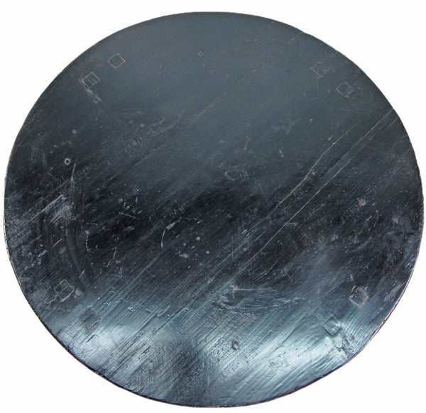 Antique Chinese Round Black Accent Table - Dyag East