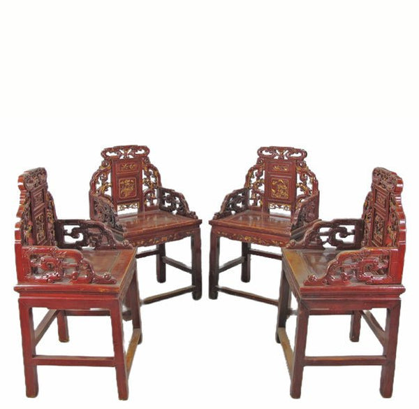 Antique Chinese Taishi Chairs, A Set of 4 - Dyag East