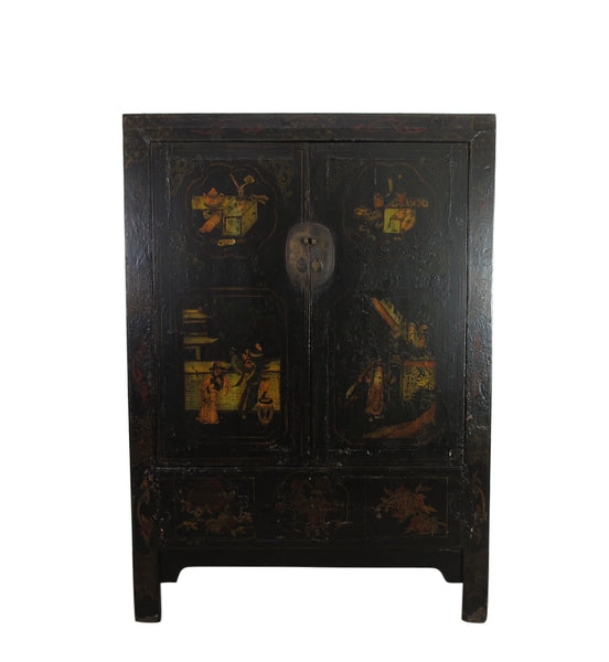 Antique Hand Painted Chinese Cabinet - Dyag East